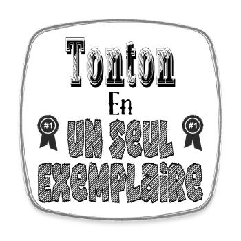 Tonton In One Copy - Square fridge magnet - white - Front