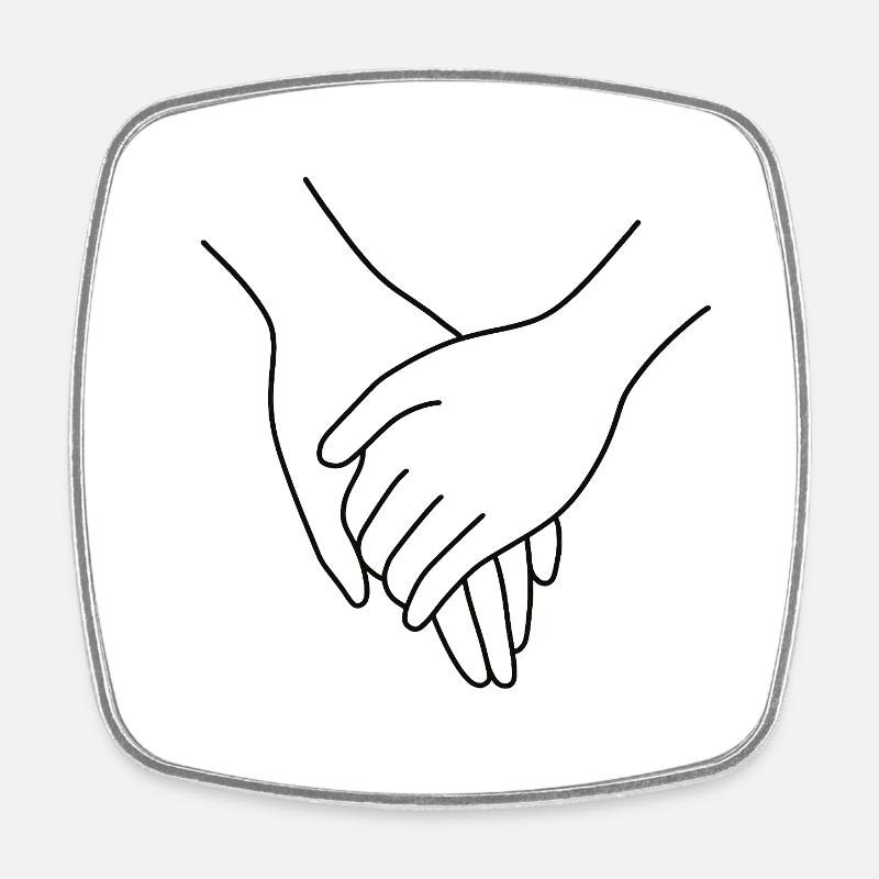 Love that unites us. - Square fridge magnet - white