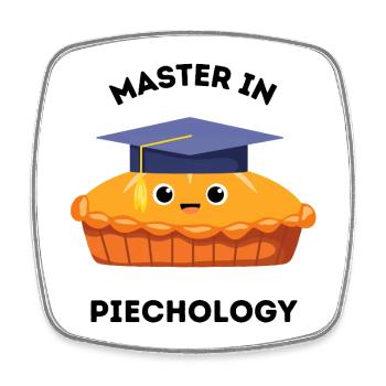 Capuchon à muffins de graduation - Magnet carré - blanc - Devant
