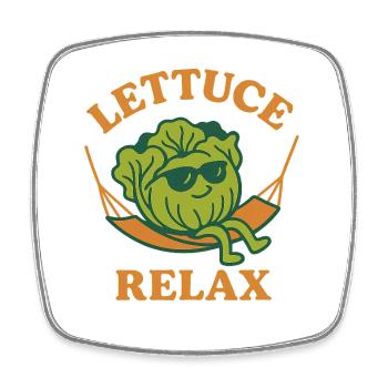 Lettuce Relax at Hamaka - Square fridge magnet - white - Front
