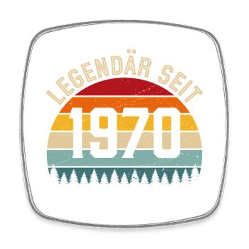 Légendaire depuis 1970 – Né en 1970 - Magnet carré - blanc - Devant