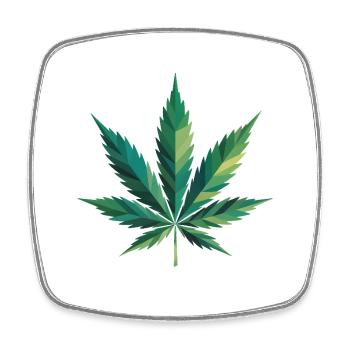 Cannabis Leaf - Lustige Cannabis Memes - Viereckiger Kühlschrankmagnet - Weiß - Vorne