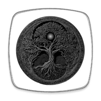 Viking medal valhalla - Square fridge magnet - white - Front