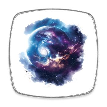 Kosmischer Wirbel Galaxie - Viereckiger Kühlschrankmagnet - Weiß - Vorne