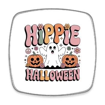 Hippie Halloween - Square fridge magnet - white - Front