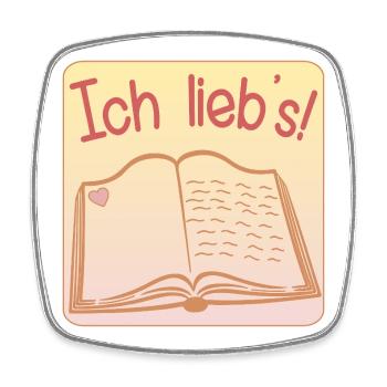 HOBBY BÜCHER LESEN LIEBEN BUCH - Viereckiger Kühlschrankmagnet - Weiß - Vorne