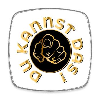 DU KANNST DAS MOTIVATION - Viereckiger Kühlschrankmagnet - Weiß - Vorne