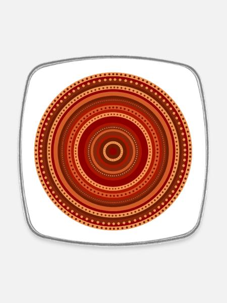 Mandala - Magnet carré - blanc