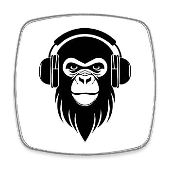 Chemise Monkey Head Graffiti Streetstyle Beat Edition - Magnet carré - blanc - Devant