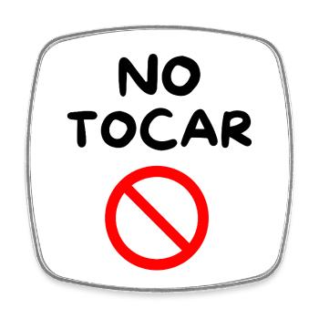 DO NOT TOUCH 🚫 - Square fridge magnet - white - Front