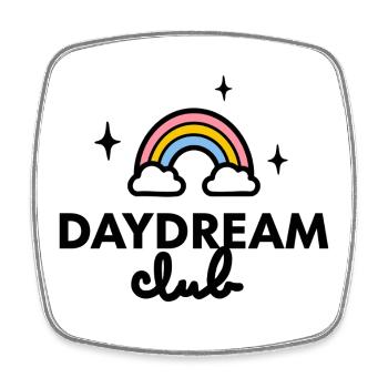 Logo des Day Dream Clubs - Viereckiger Kühlschrankmagnet - Weiß - Vorne
