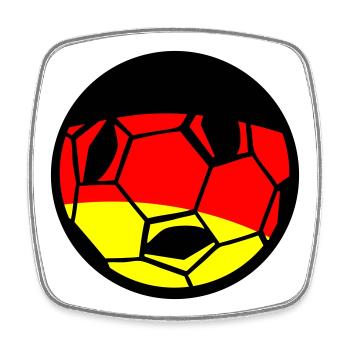 Football German Flag Art - Square fridge magnet - white - Front