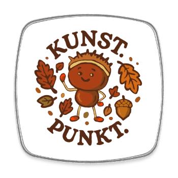 Kastanienkunst  - Viereckiger Kühlschrankmagnet - Weiß - Vorne