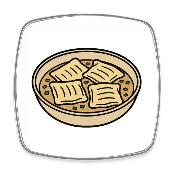 Les plats préférés de grand-mère Karin - Magnet carré - blanc - Devant