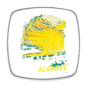 Illustration der Benagil-Höhle an der Algarve - Viereckiger Kühlschrankmagnet - Weiß - Vorne