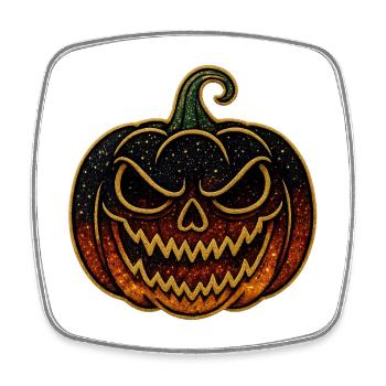 Halloween Pumpkin | Golden Star Pumpkin - Square fridge magnet - white - Front