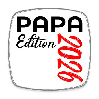 PAPA 2026 BÉBÉ ANNONCE - Magnet carré - blanc - Devant