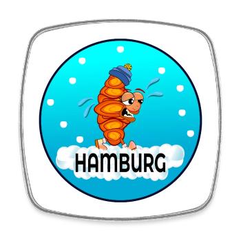 NEIGE D’HIVER HAMBOURG FRANZBRÖTCHEN - Magnet carré - blanc - Devant