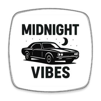 Vibes Merch - Viereckiger Kühlschrankmagnet - Weiß - Vorne