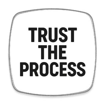 Motivation Merch - Viereckiger Kühlschrankmagnet - Weiß - Vorne