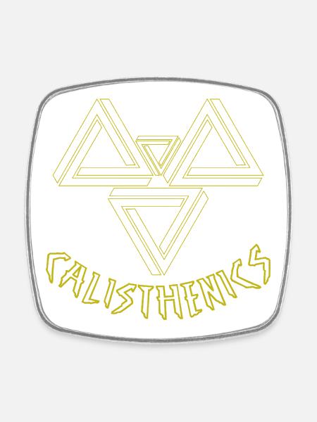 Bodybuilding gift idea - Square fridge magnet - white