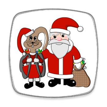 Team Christmas - Square fridge magnet - white - Front