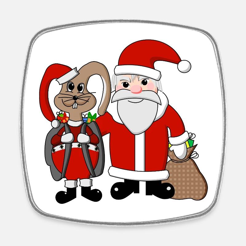 Team Christmas - Square fridge magnet - white
