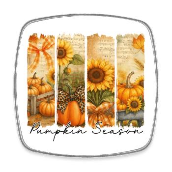 Kürbis Saison Herbst Motiv - Viereckiger Kühlschrankmagnet - Weiß - Vorne