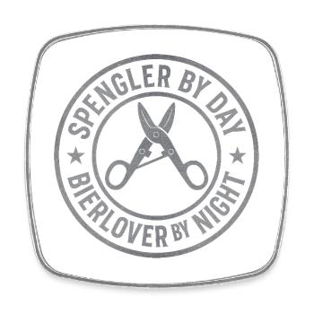 Barbier Lover Jour Nuit Phoque - Magnet carré - blanc - Devant
