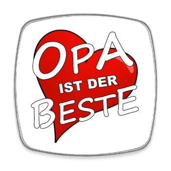 OPA IST DER BESTE - Viereckiger Kühlschrankmagnet - Weiß - Vorne