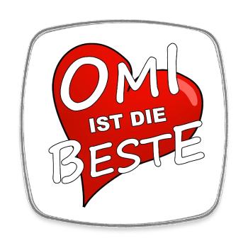 OMI IST DIE BESTE - Viereckiger Kühlschrankmagnet - Weiß - Vorne