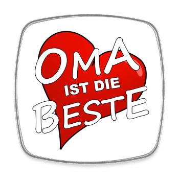 GRANDMA IS THE BEST - Square fridge magnet - white - Front