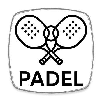 Padel Tennis Logo - Viereckiger Kühlschrankmagnet - Weiß - Vorne
