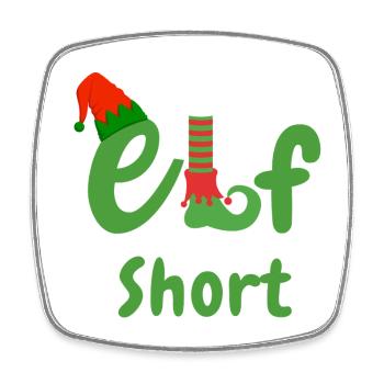 I'm Not Short I Am Elf  - Square fridge magnet - white - Front
