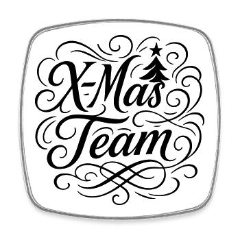 Xmas Team Christmas - Square fridge magnet - white - Front