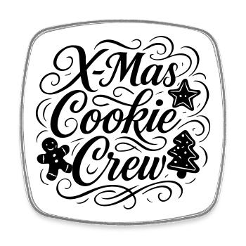 Équipe de Noël de cuisson des biscuits - Magnet carré - blanc - Devant