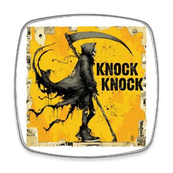 The Grim Reaper - Square fridge magnet - white - Front