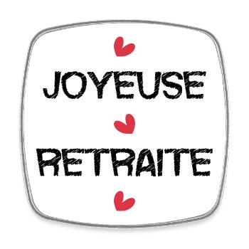 RETIREMENT. COLLEAGUE. RETIREMENT. RETIRED. RETIREMENT. - Square fridge magnet - white - Front