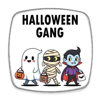 🎃 Halloween Gang Enfants 🎃 - Magnet carré - blanc - Devant