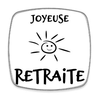 RETIREMENT. COLLEAGUE. RETIREMENT. RETIRED. RETIREMENT. - Square fridge magnet - white - Front