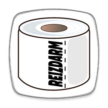 REIZDARM KLOPAPIER VERDAUUNG - Viereckiger Kühlschrankmagnet - Weiß - Vorne