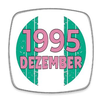 31. GEBURTSTAG 1995 DEZEMBER GESCHENKE - Viereckiger Kühlschrankmagnet - Weiß - Vorne