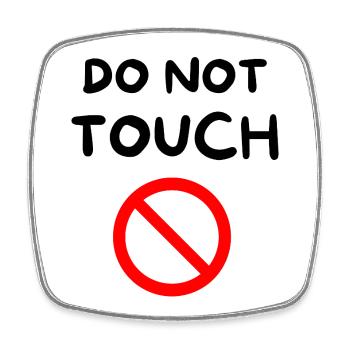 Do not touch 🚫 - Square fridge magnet - white - Front