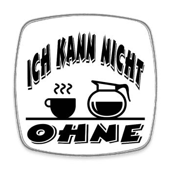 Kaffee - Viereckiger Kühlschrankmagnet - Weiß - Vorne