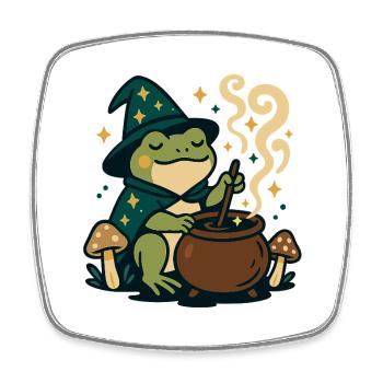 Magic Frog Magic Fantasy Design - Square fridge magnet - white - Front