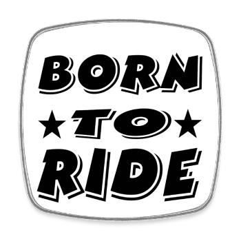 motorcycle - Square fridge magnet - white - Front