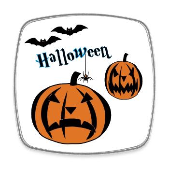 Halloween-- - Square fridge magnet - white - Front