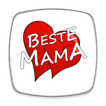 BESTE MAMA - Viereckiger Kühlschrankmagnet - Weiß - Vorne