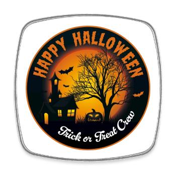Happy Halloween - Trick or Treat Crew SPOOKY! - Viereckiger Kühlschrankmagnet - Weiß - Vorne