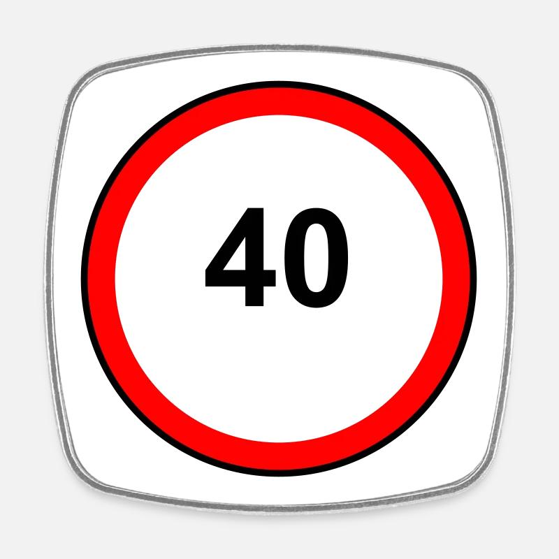 Chevalière Circle des années 40 - Magnet carré - blanc